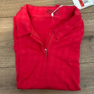 Nike dry fit red women’s golf shirt